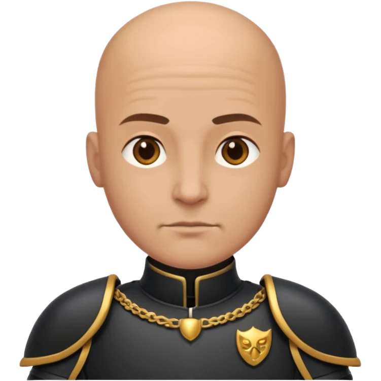 bald armed guards black armour emoji
