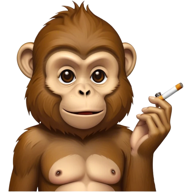 A monkey smokes a Cigarette￼￼￼ in Thailand  emoji