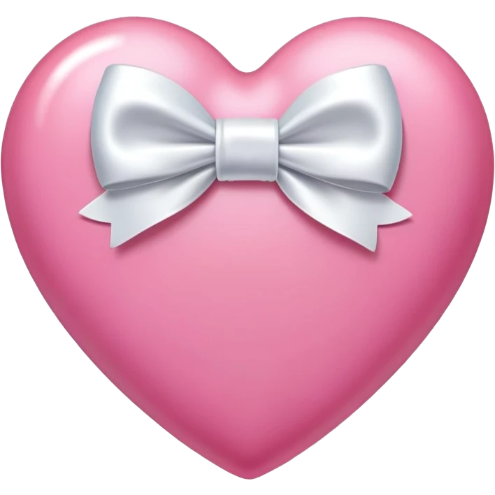 Pink heart with white bow  emoji