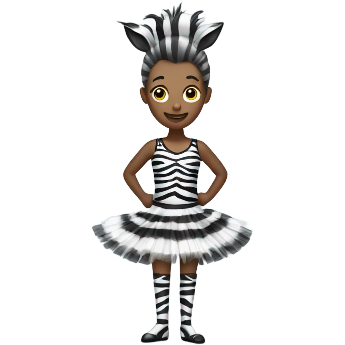 Zebra tutu emoji