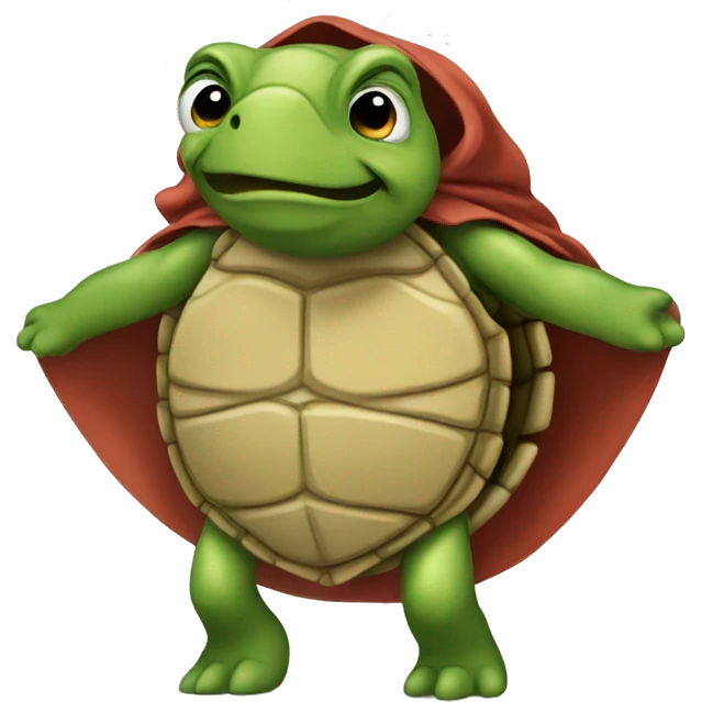 Turtle wearing cape  emoji