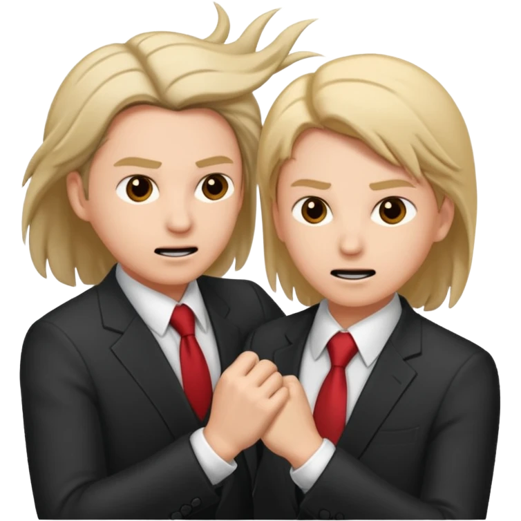 concurrents, deux chefs d'entreprise qui se tire les cheveux ils se battent  emoji