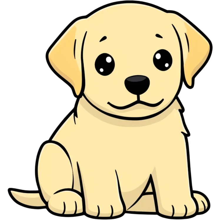 White and tan lab dog emoji