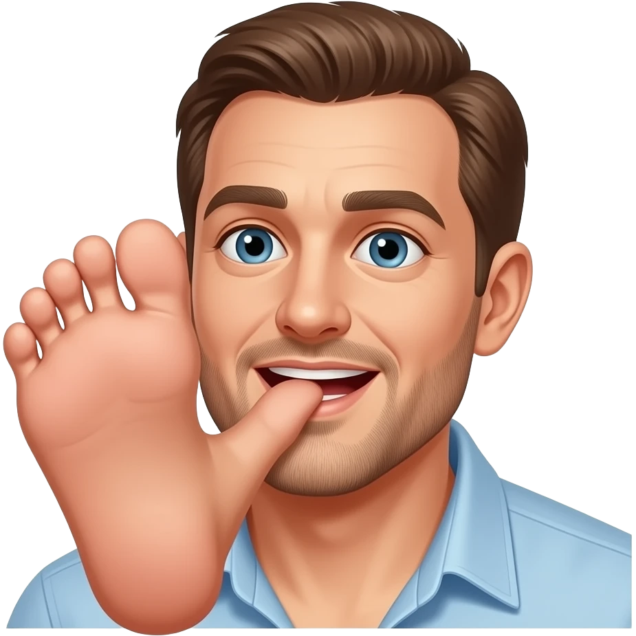 Homme mange pieds de femmes emoji