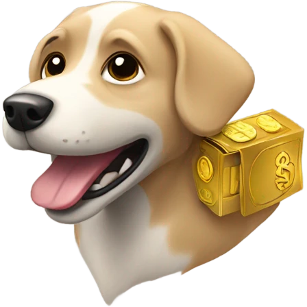 Dog stole a bank emoji