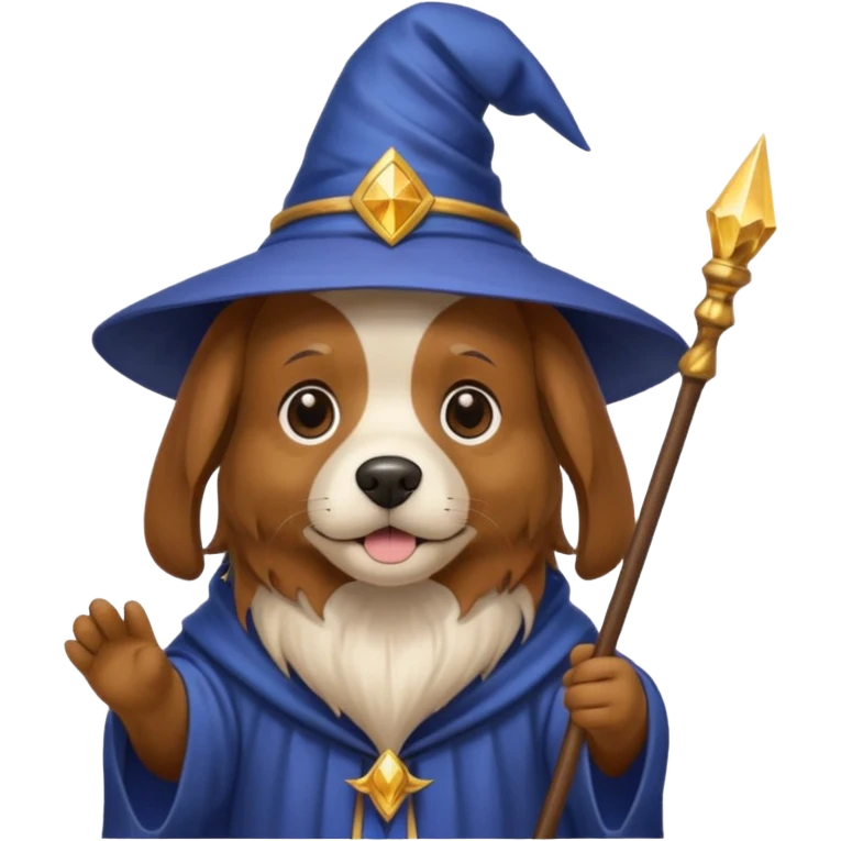 Dog wizard emoji