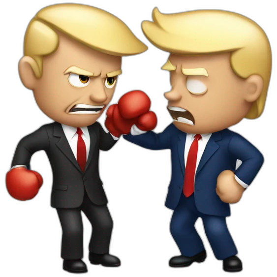 obama and trump box fight emoji
