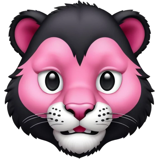 Pink panther turning black  emoji