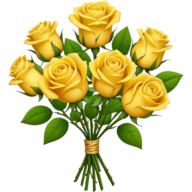 bouquet of yellow roses emoji