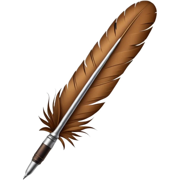 Old feather ink pen ￼ emoji