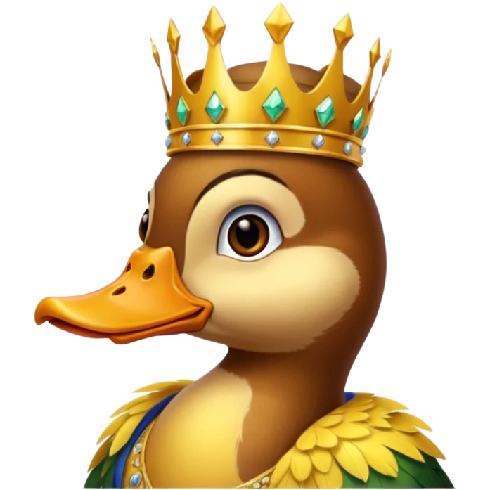 duck King, standing, with crown emoji