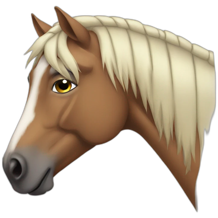 horse but nervous emoji
