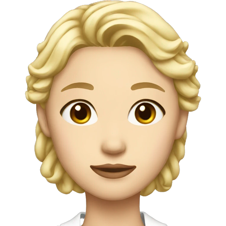 blonde japanese woman to have a defined jawline emoji