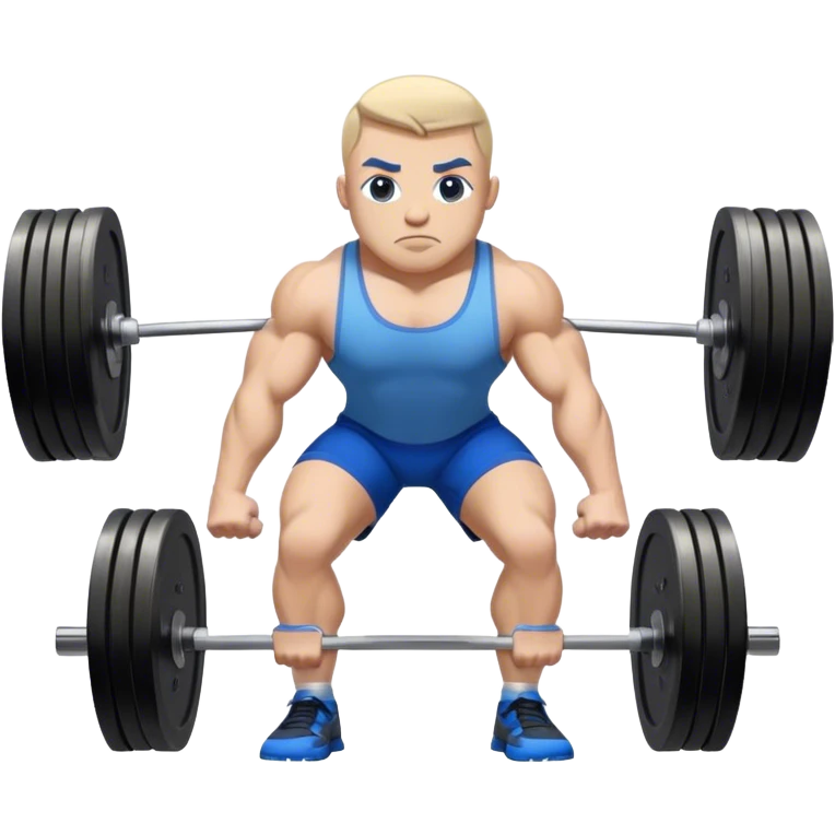 powerlifter with blue shorts perfoming deadlift emoji