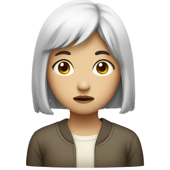 Sad Asian girl emoji