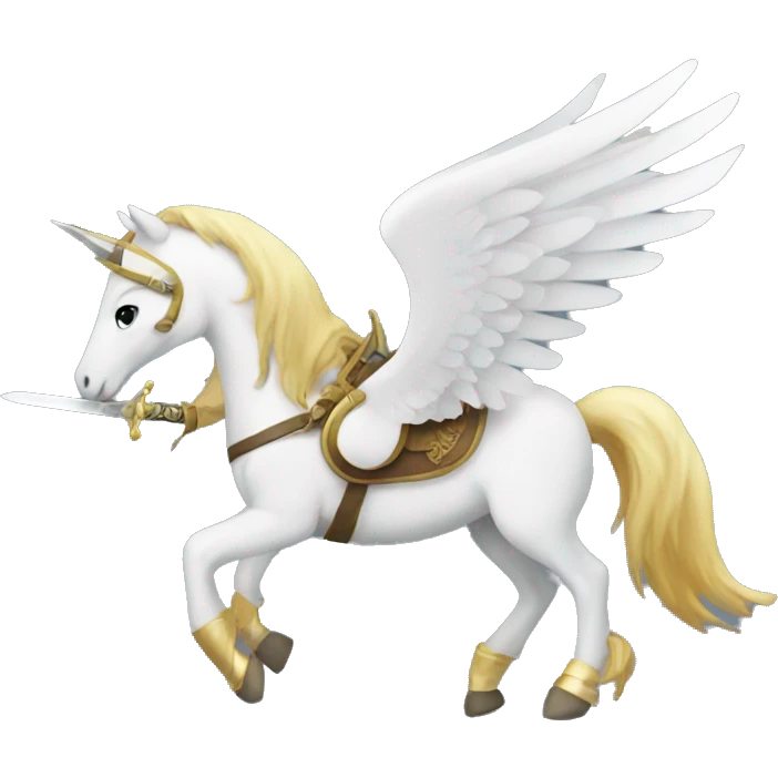 pegasus with a sword emoji