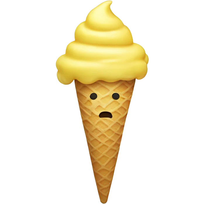 Yellow Ice cream emoji