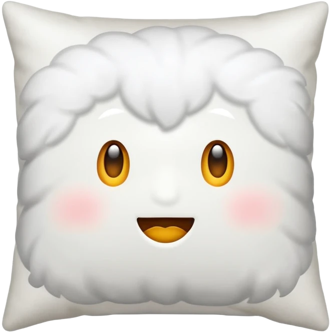 pillow white, no face emoji