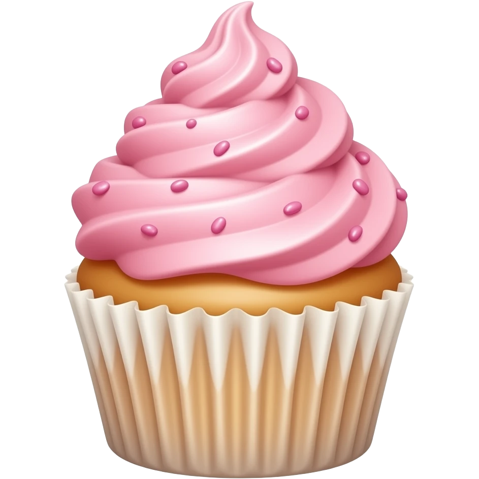 Cupcake with pink icing emoji