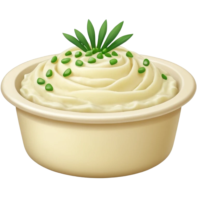 Mashed potatoes with chopped chives emoji
