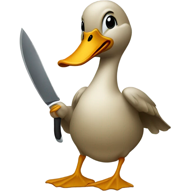 Duck with knife  emoji
