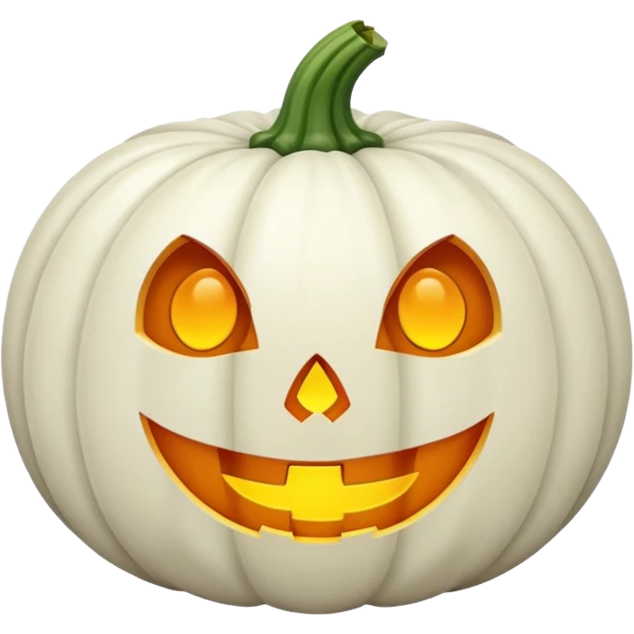 a white pumpkin, realistic emoji