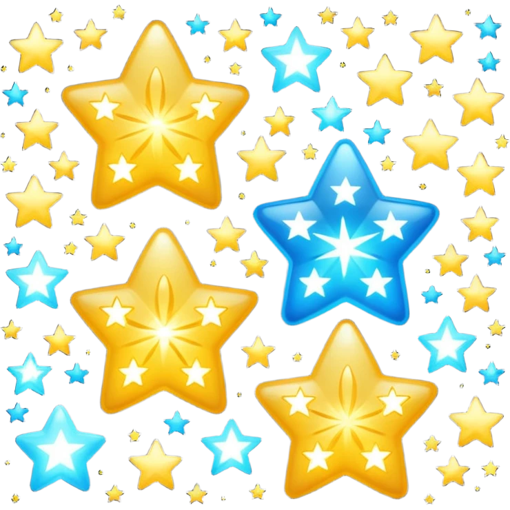 stars with no face shinning emoji