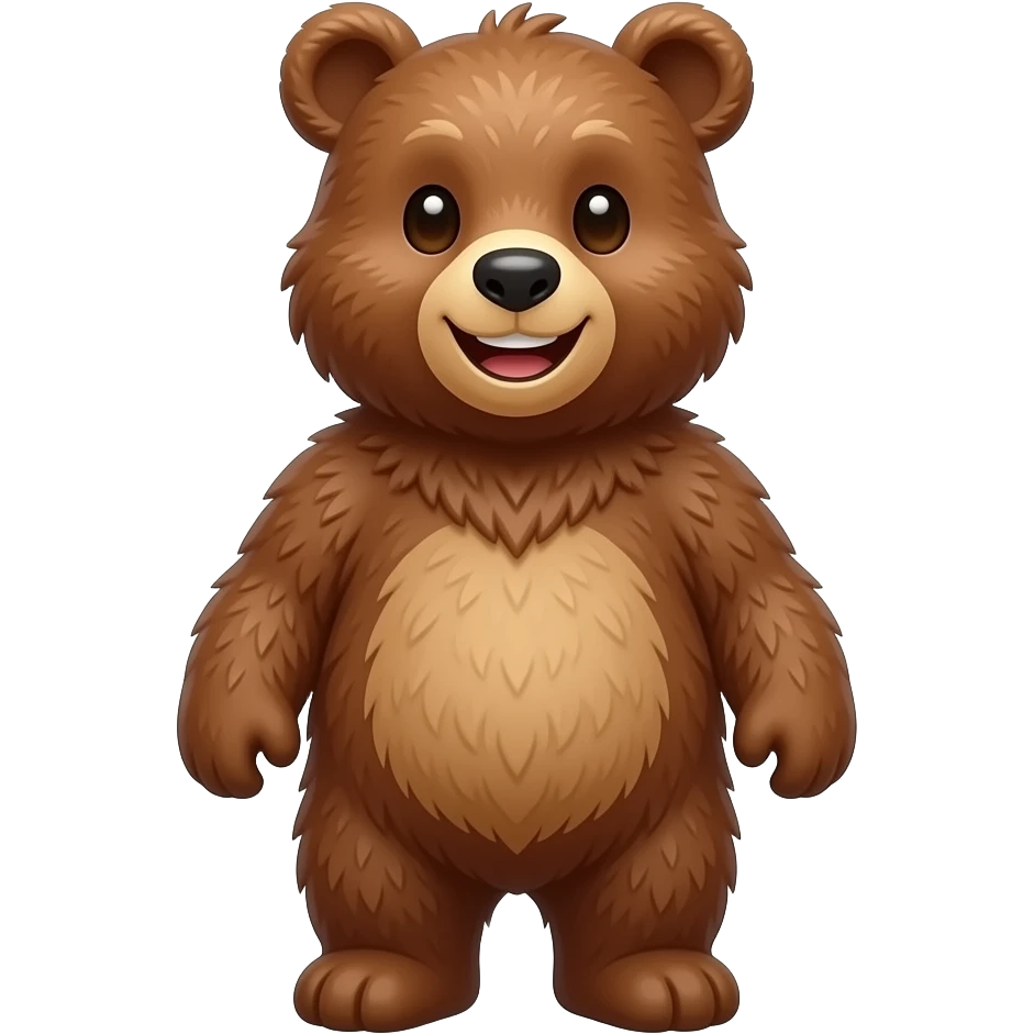 a bear with smily face saying thank you emoji