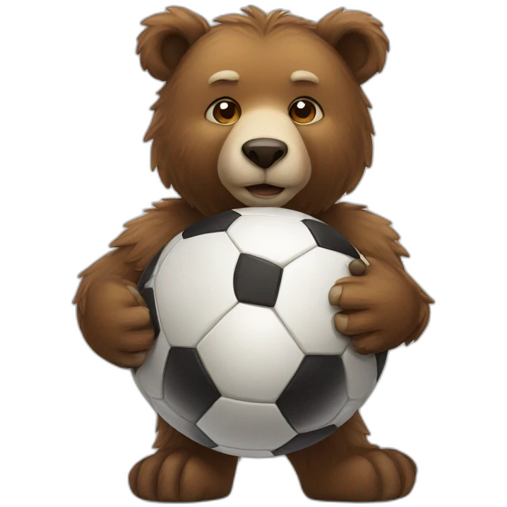 bear as soccer player emoji