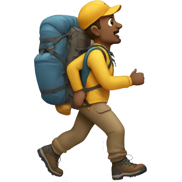 Hike man emoji