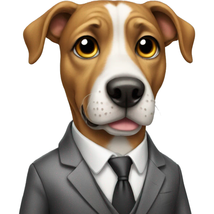 Dog wearing suit emoji