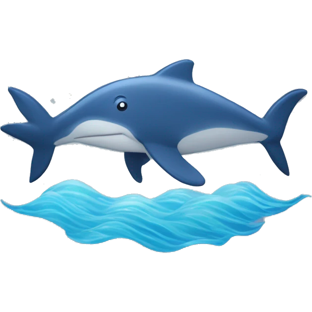 Un dauphin dans la mer avec des étoiles  emoji