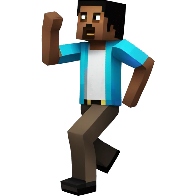 Minecraft steve dancing disco emoji