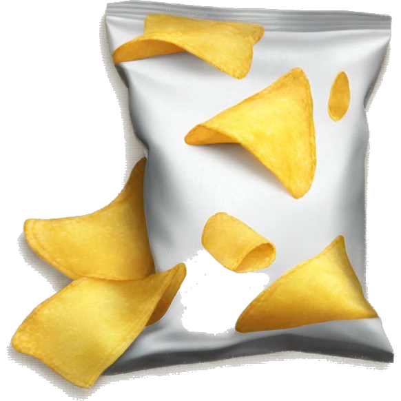 one unopened bag of chips emoji