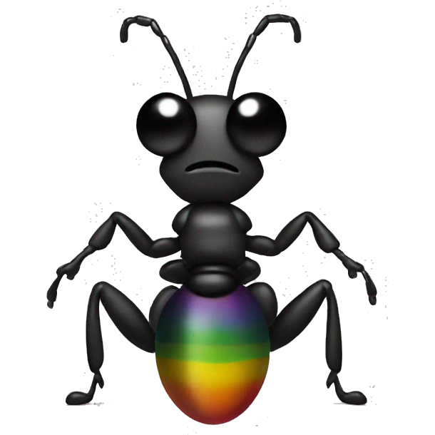 A gay ant emoji