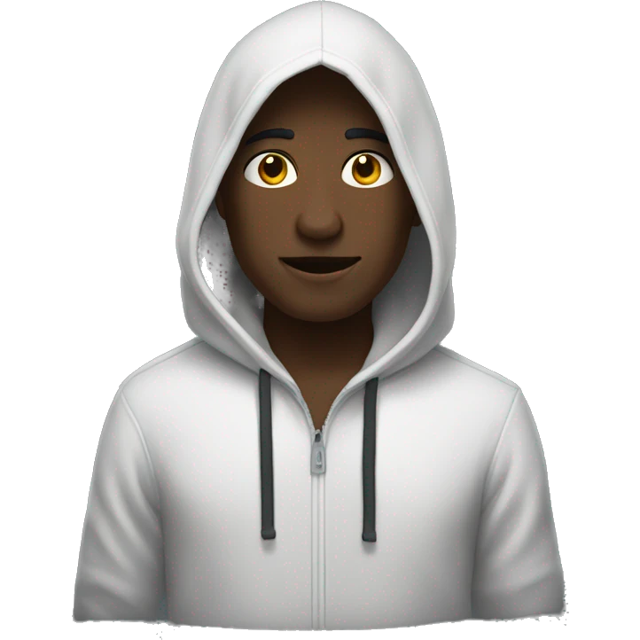 Garçon noire avec capuche emoji