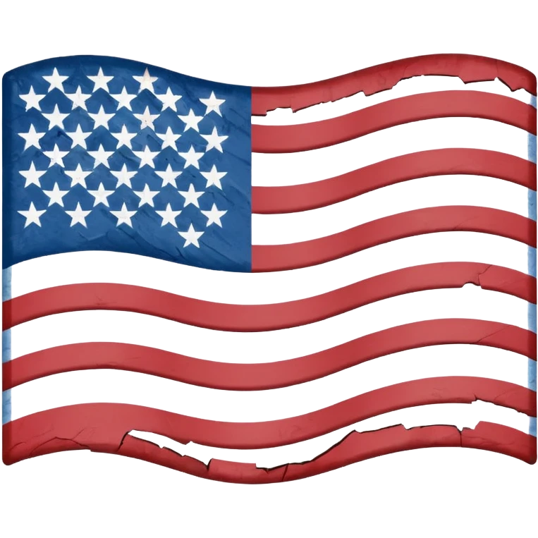 american flag in distress emoji