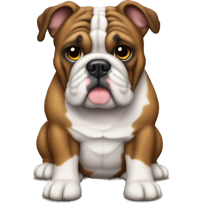 Brindle English bulldog emoji
