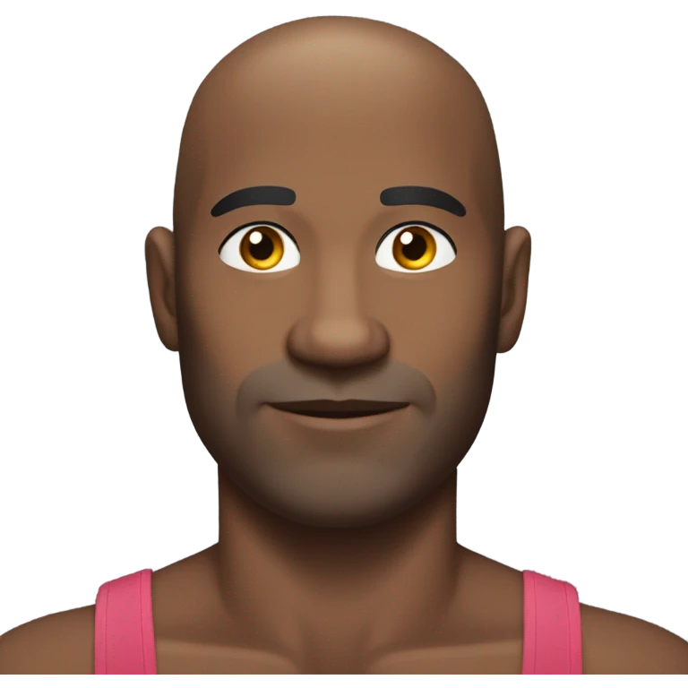 handsome average  older shirtless bald black man gay speedo emoji
