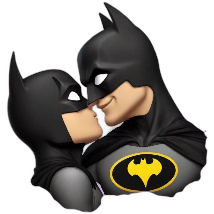 Batman kiss flash emoji