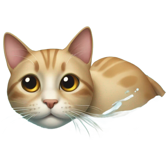 swimming cat  emoji