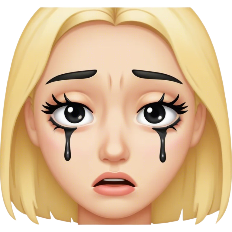 smudged mascara crying emoji