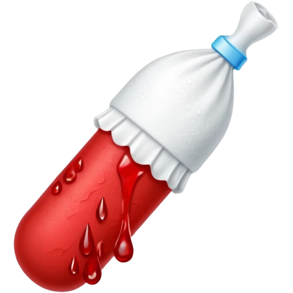 tampon + blood droplet + poop nugget emoji