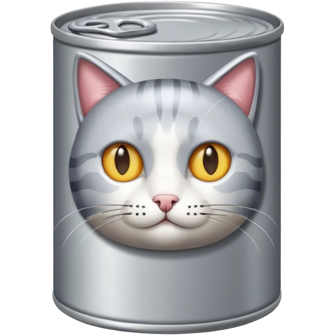 create a can of catfood, remove the cat just the plain can emoji emoji