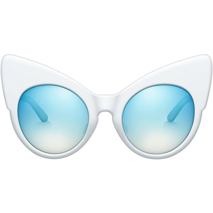 white cat eye shaped sunglasses emoji