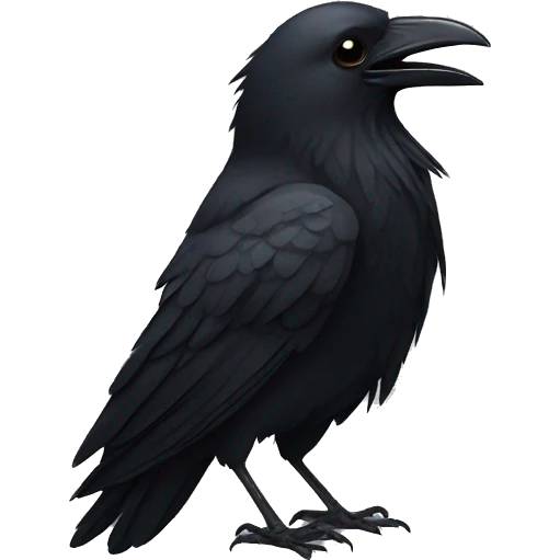 a crying crow  emoji