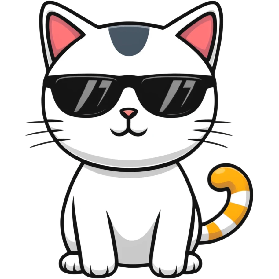 Cat with sunglasses emoji