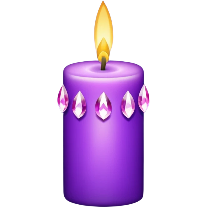Bejeweled purple candle emoji