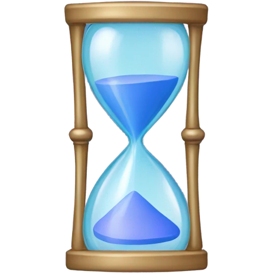 light blue and light purple hourglass emoji