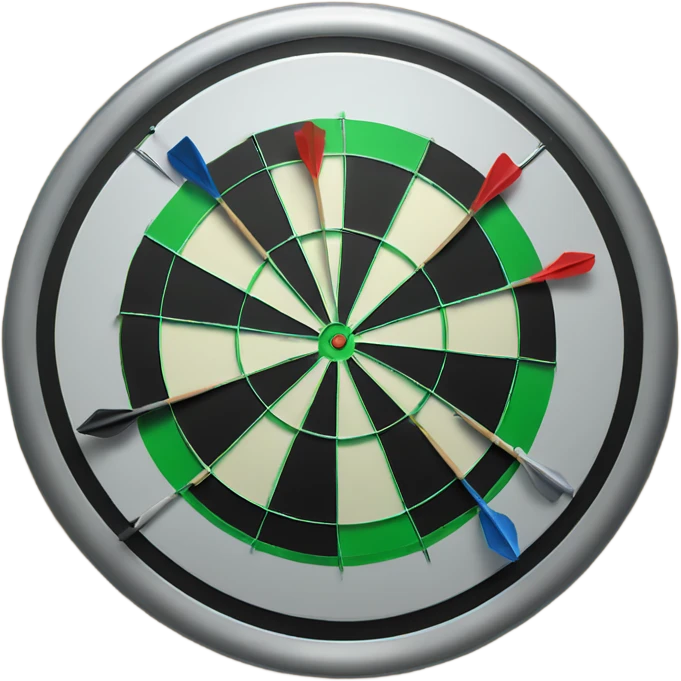 Metal dart bord
 emoji